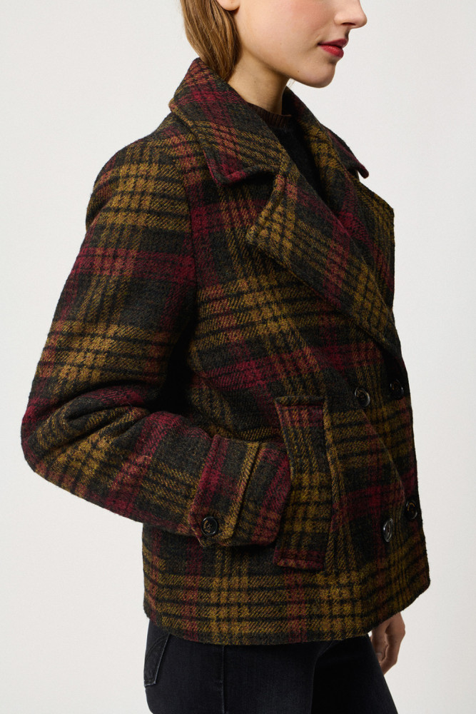 PEACOAT IN ALPACA A QUADRI