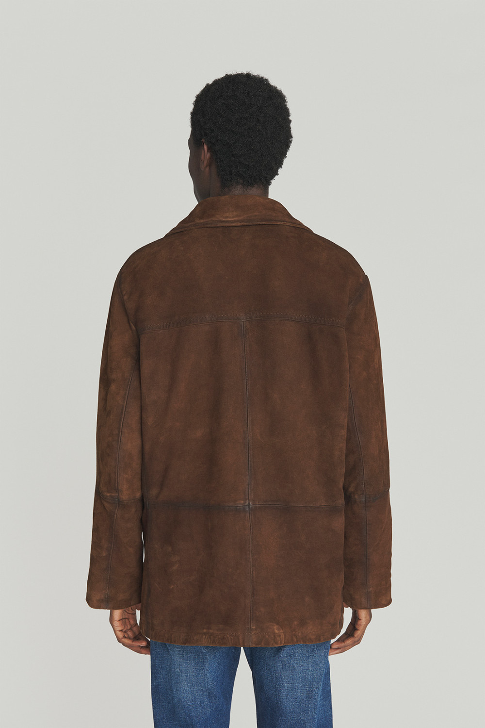 ROY ROGERS: VINTAGE-EFFECT SUEDE PEACOAT