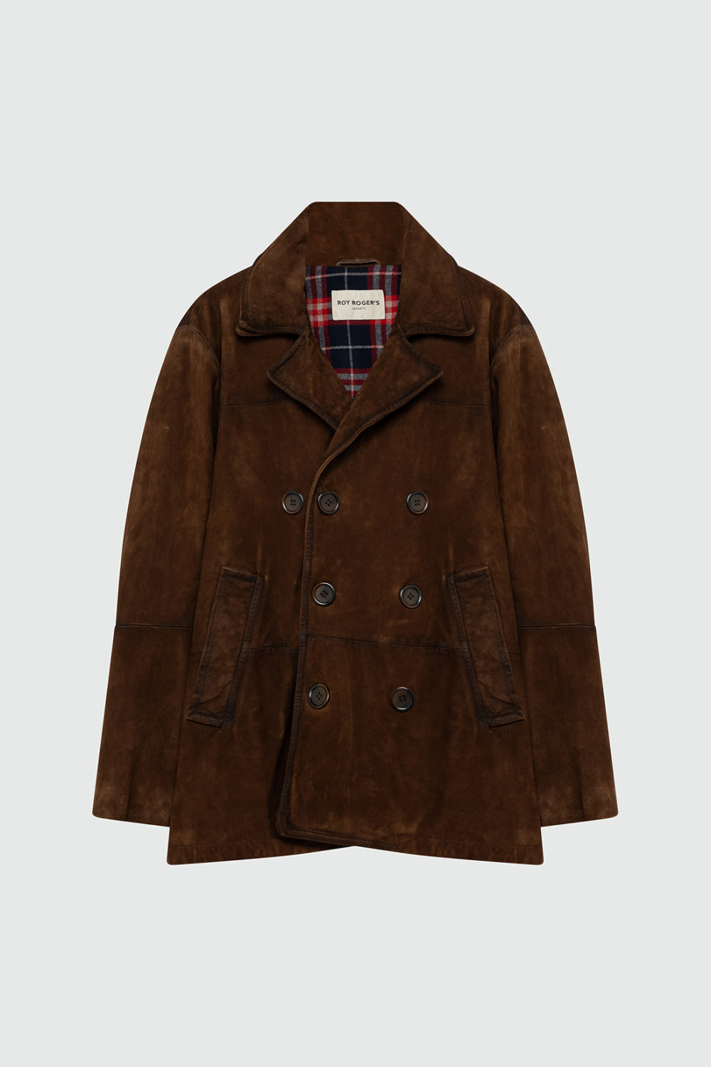 ROY ROGERS: VINTAGE-EFFECT SUEDE PEACOAT