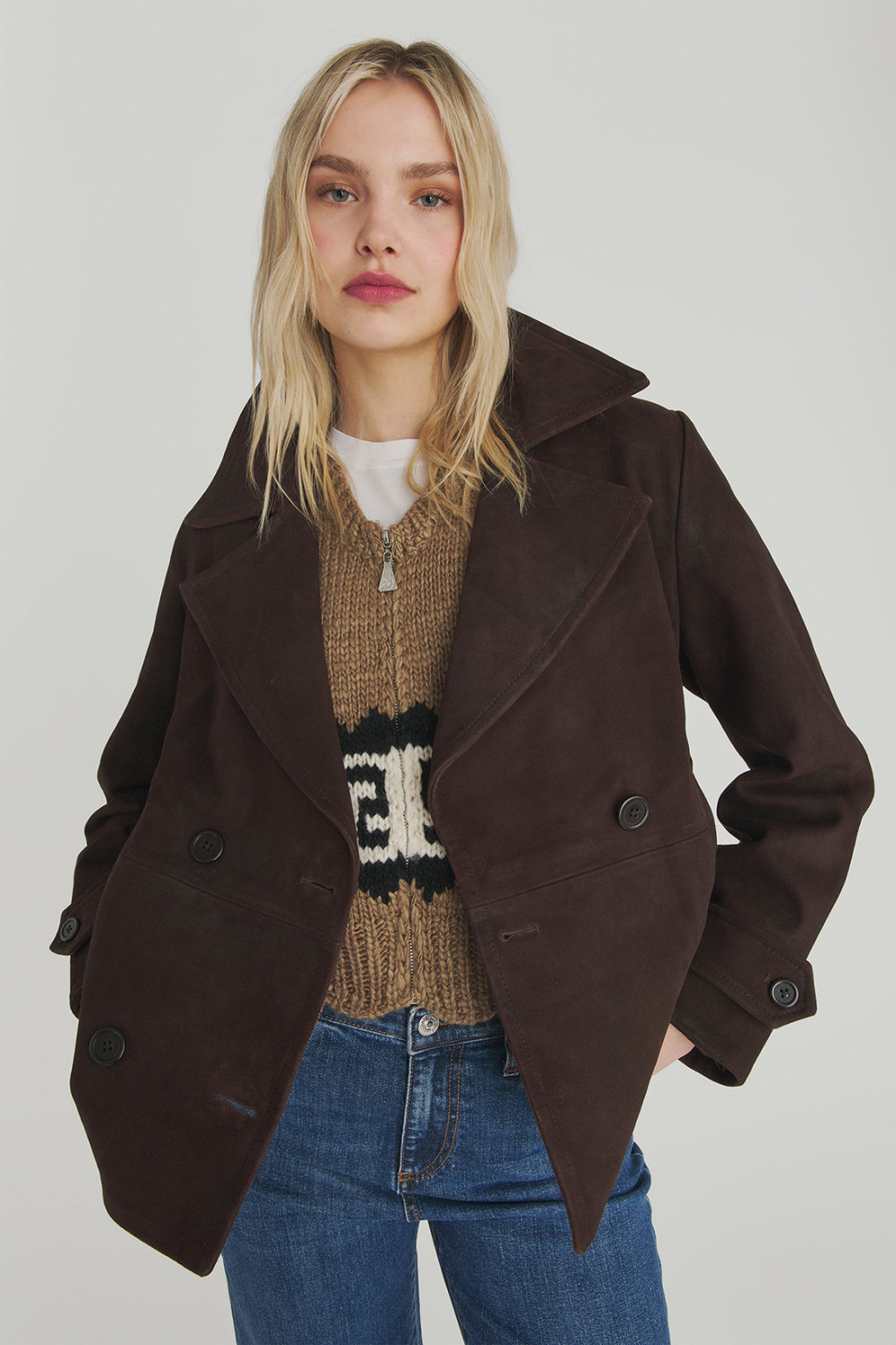 ROY ROGERS: PEACOAT MAX IN SUEDE