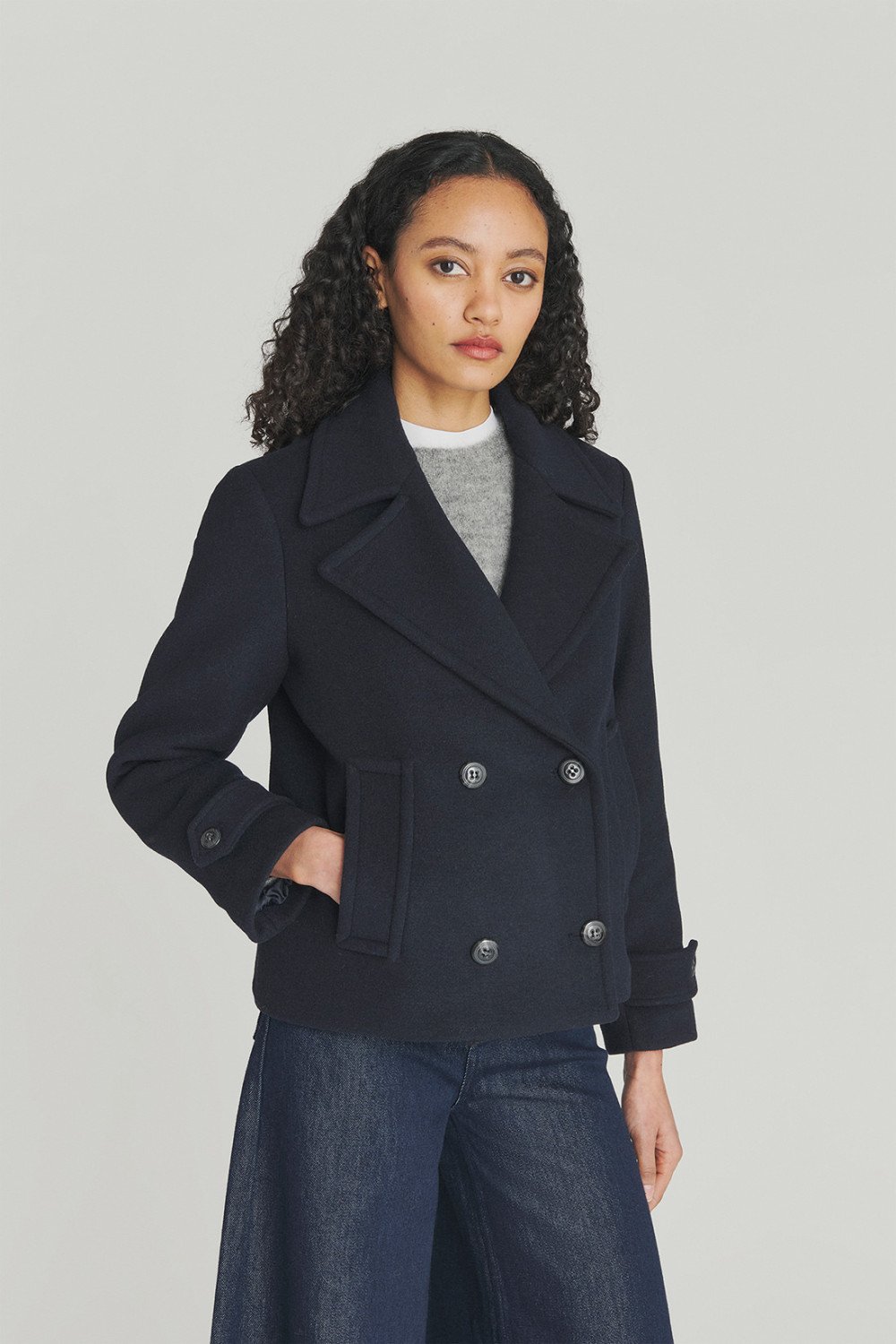 ROY ROGERS: PEACOAT MELTON IN LANA