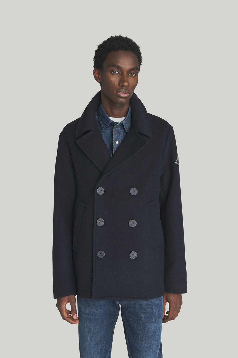ROY ROGERS: MELTON WOOL PEACOAT