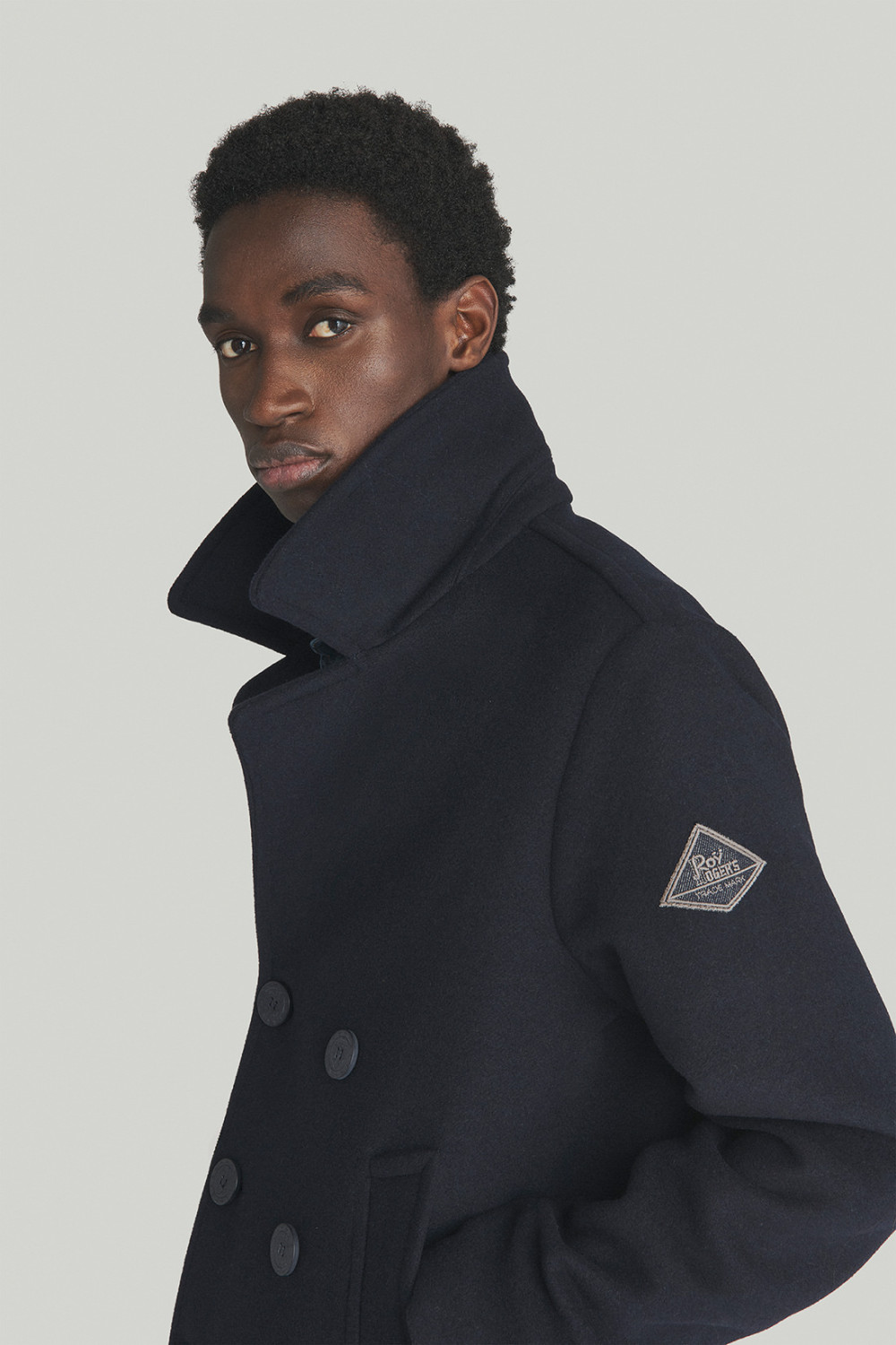 ROY ROGERS: MELTON WOOL PEACOAT