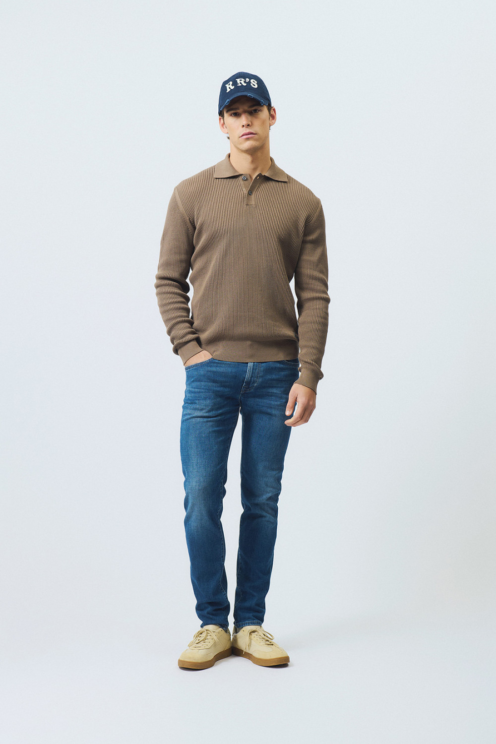 ROY ROGERS: RIBBED POLO SHIRT 