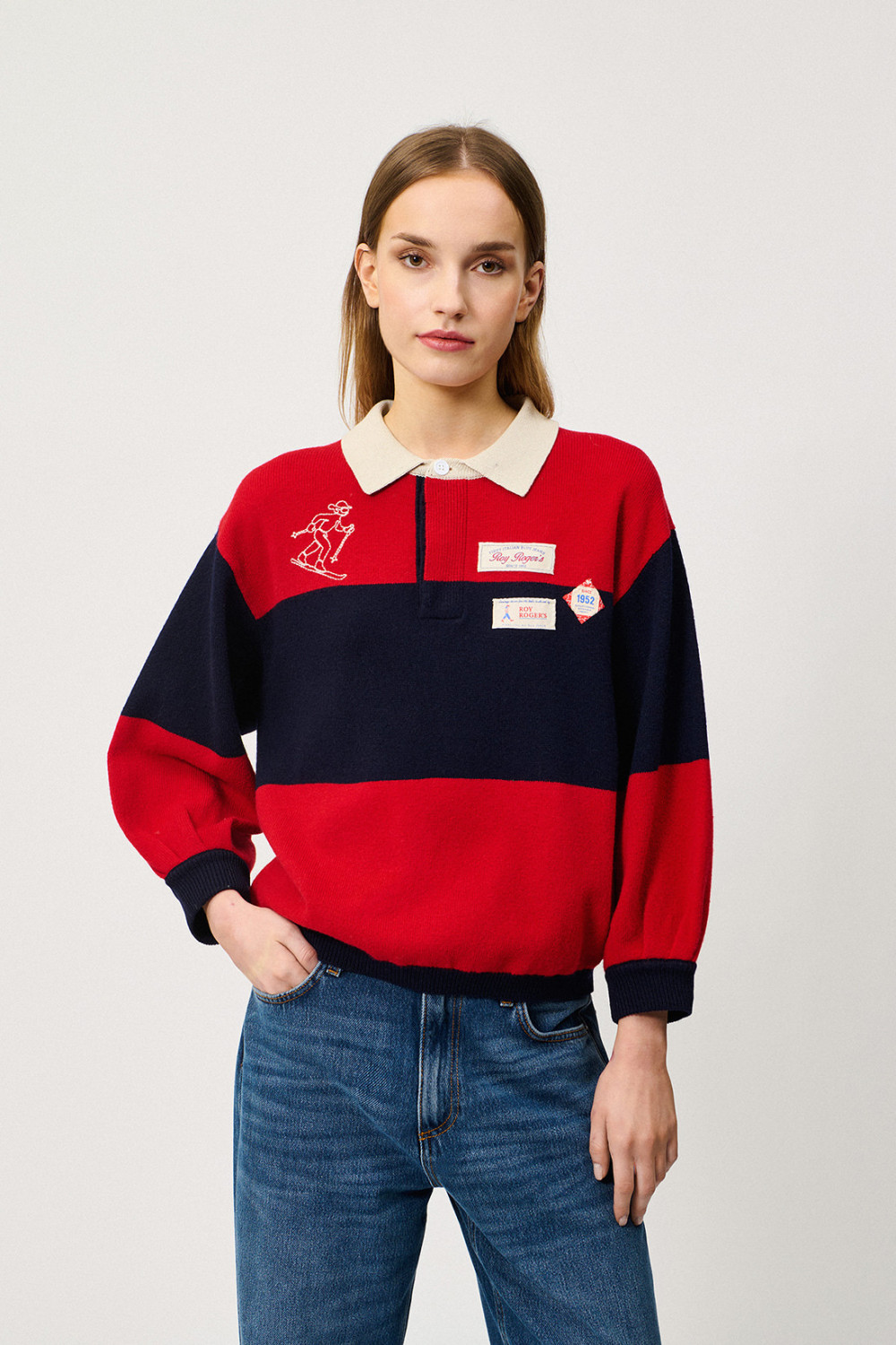 ROY ROGERS: POLO CLUB IN LANA CON PATCH