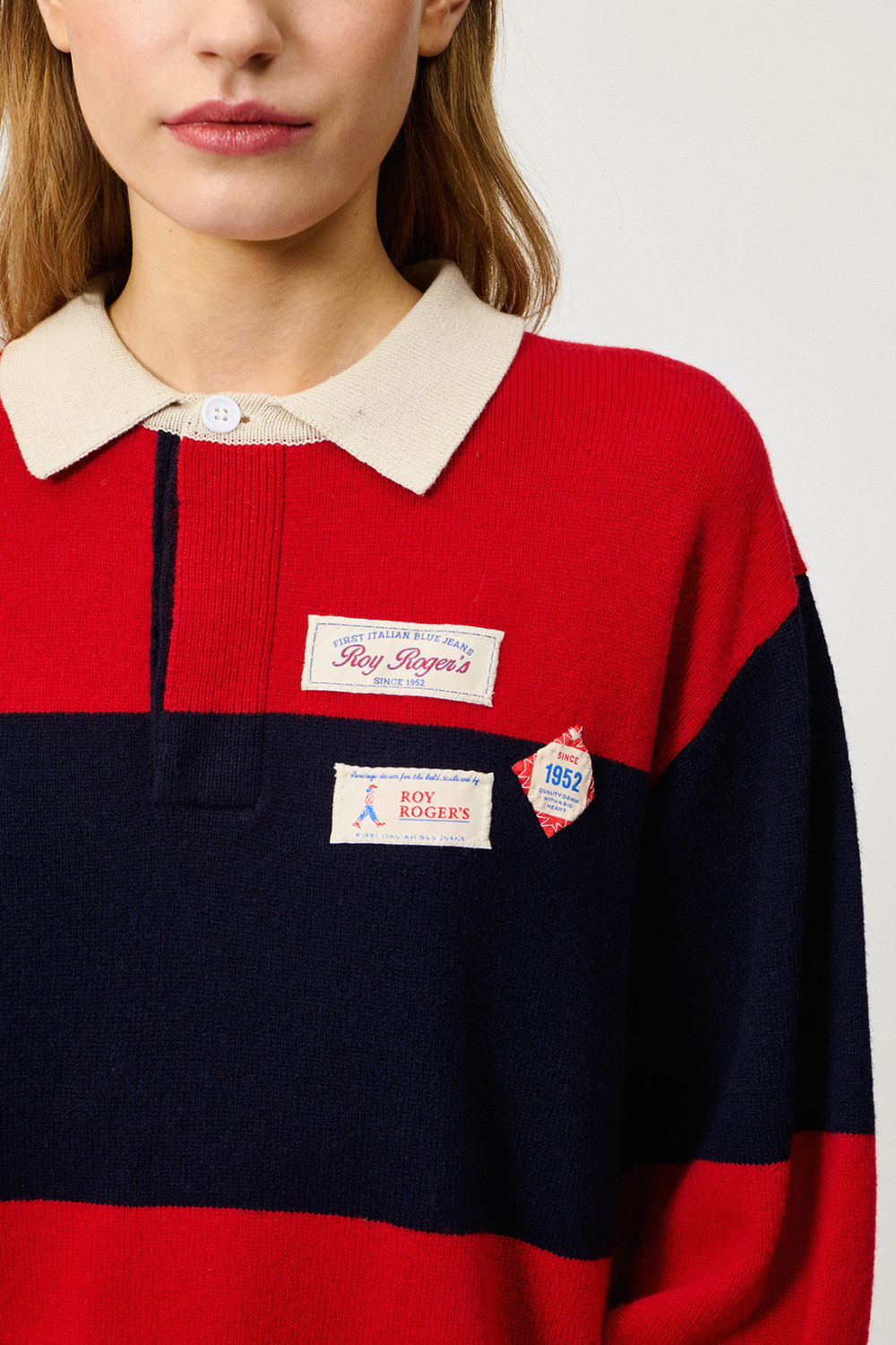 ROY ROGERS: POLO CLUB IN LANA CON PATCH