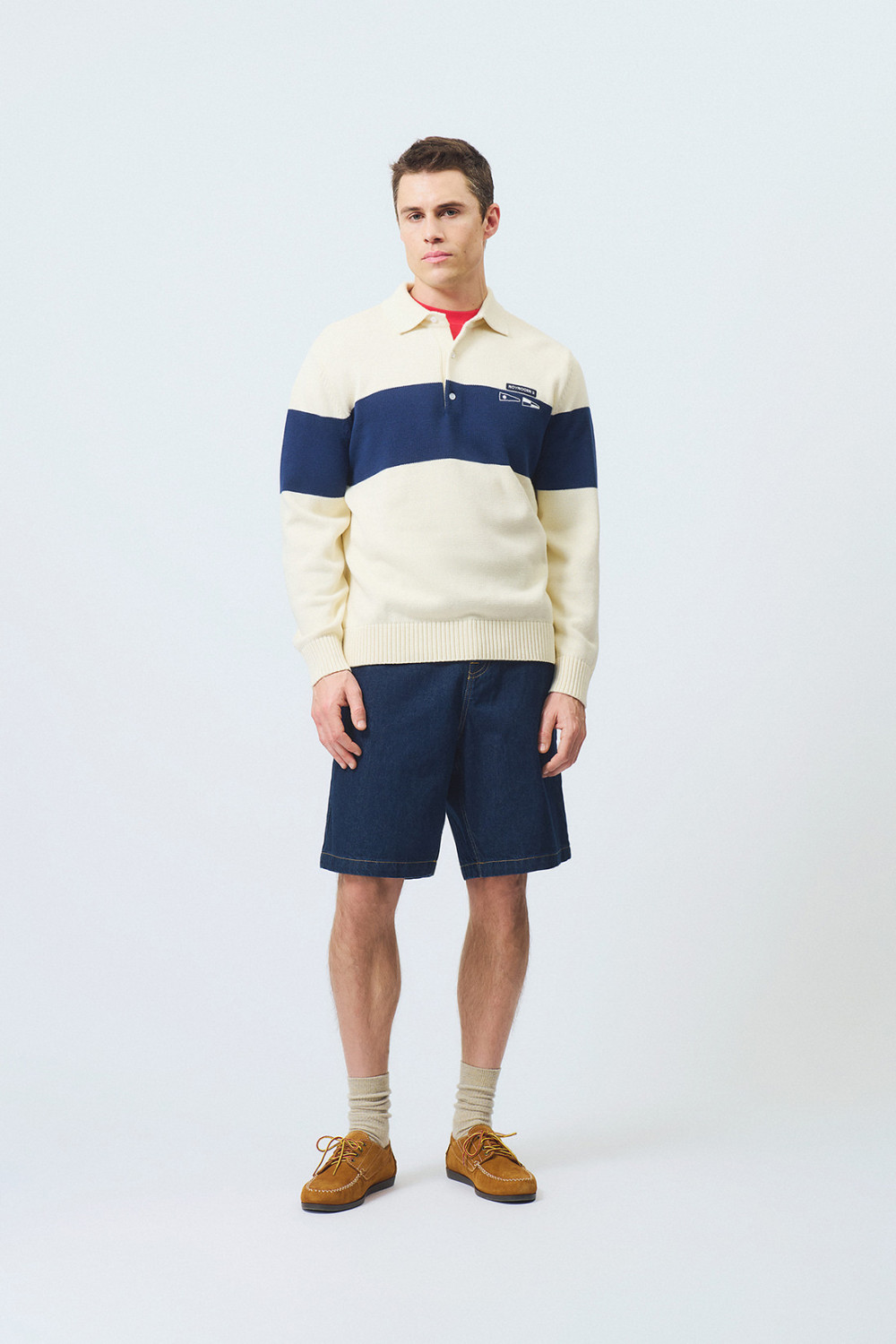 ROY ROGERS: POLO IN COTONE CON RICAMO FLAGS