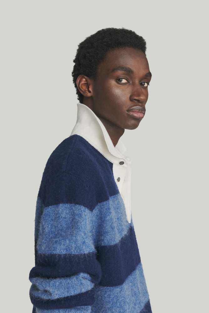 RUGBY POLO SHIRT IN SHETLAND WOOL