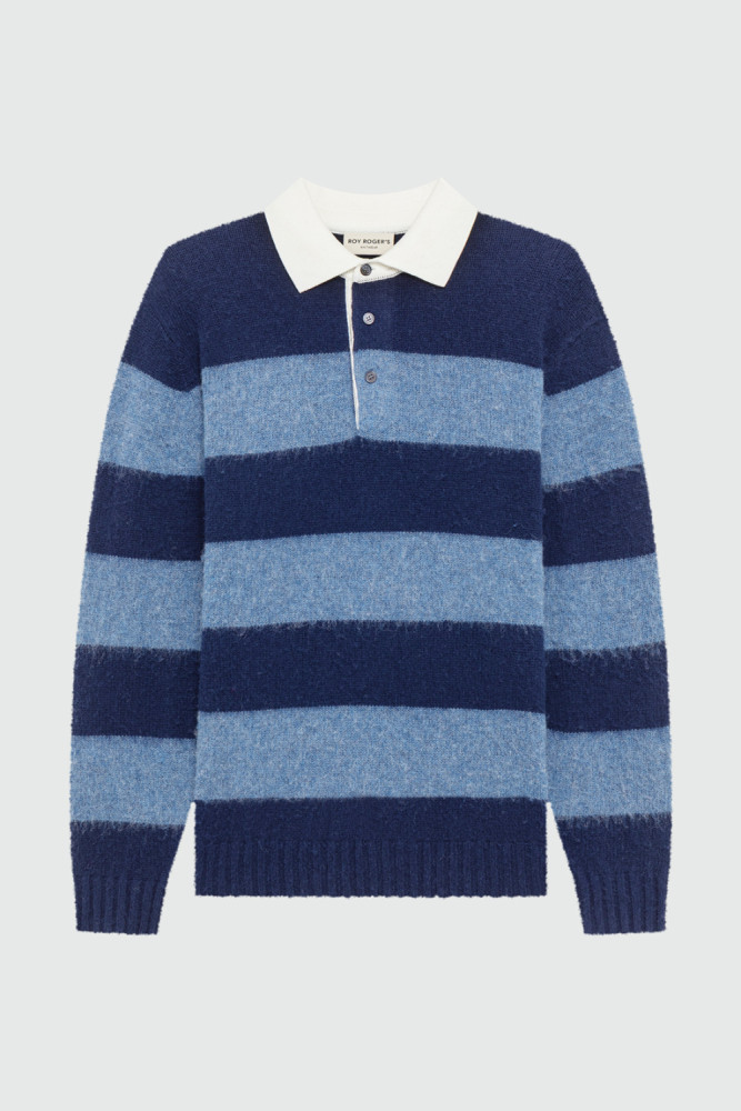 RUGBY POLO SHIRT IN SHETLAND WOOL