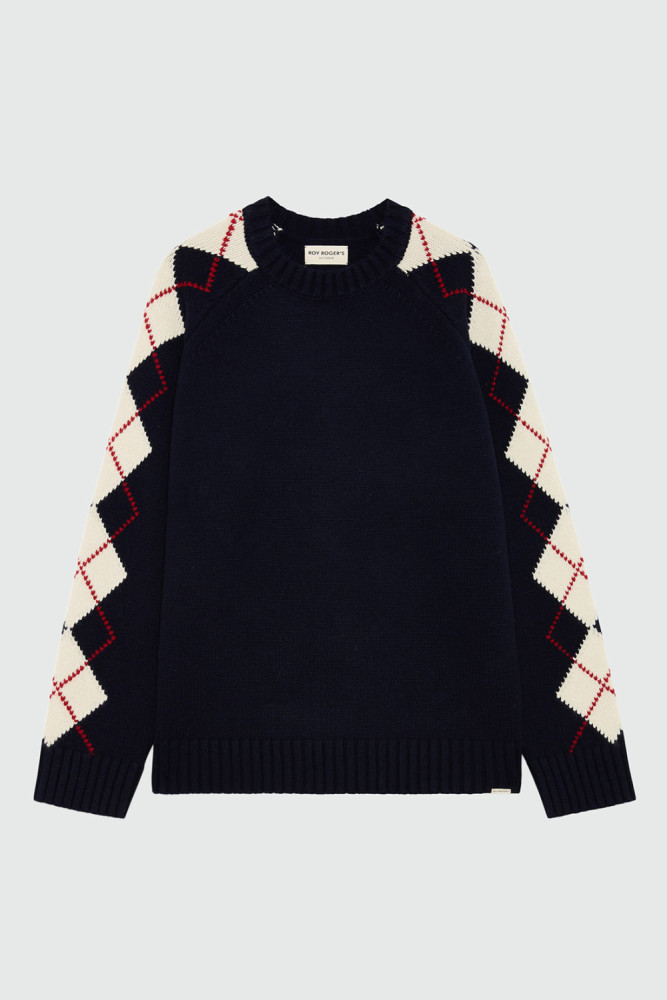 ARGYLE JUMPER IN MERINO WOOL