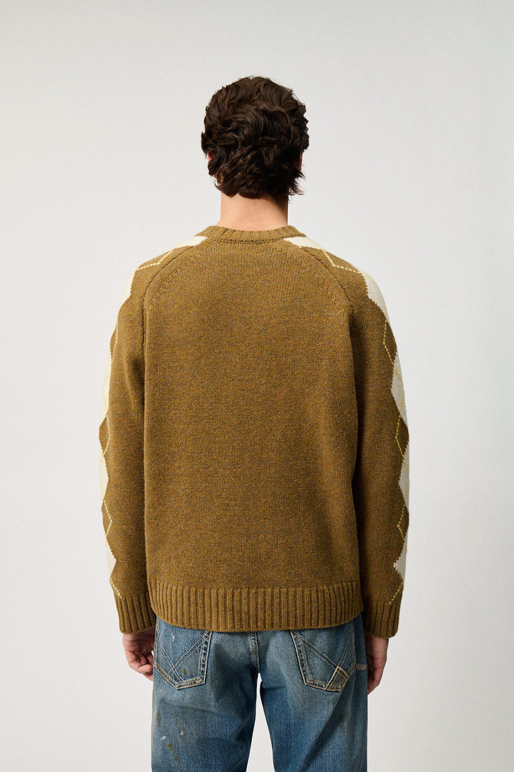 ROY ROGERS: ARGYLE JUMPER IN MERINO WOOL