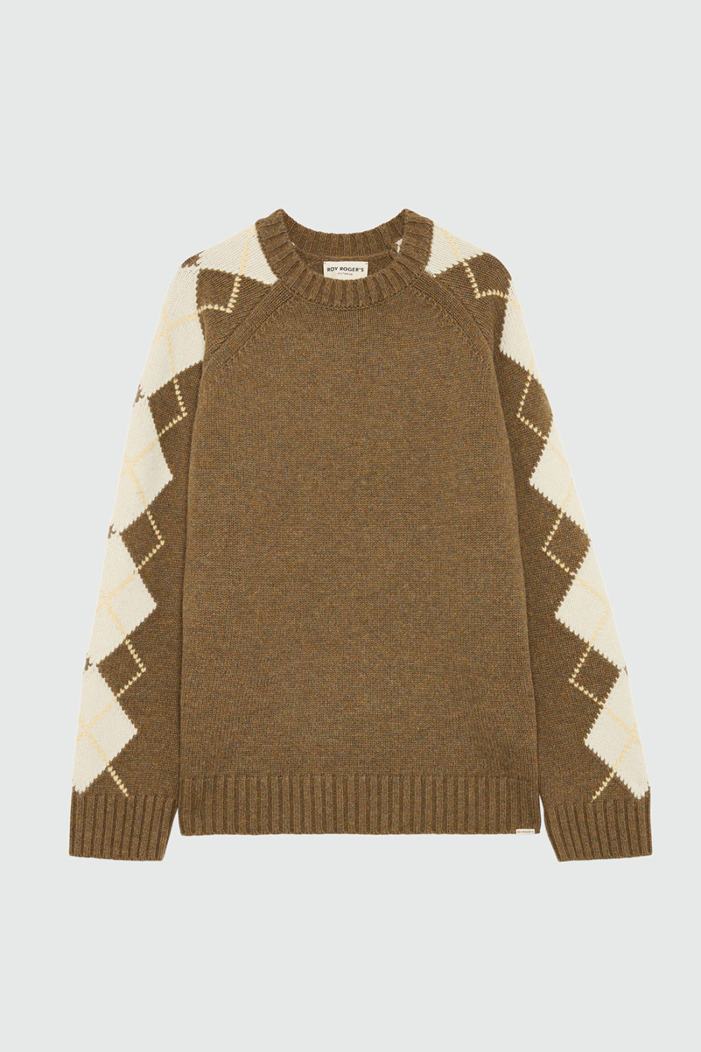 ROY ROGERS: ARGYLE JUMPER IN MERINO WOOL