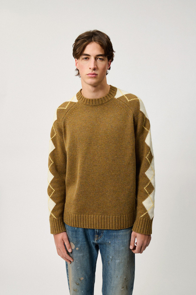 ARGYLE JUMPER IN MERINO WOOL