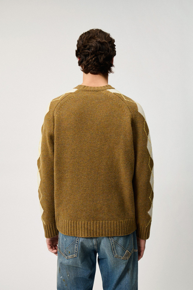ARGYLE JUMPER IN MERINO WOOL