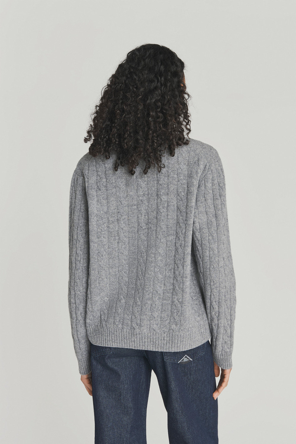 ROY ROGERS: PULLOVER CABLE IN LANA E CASHMERE