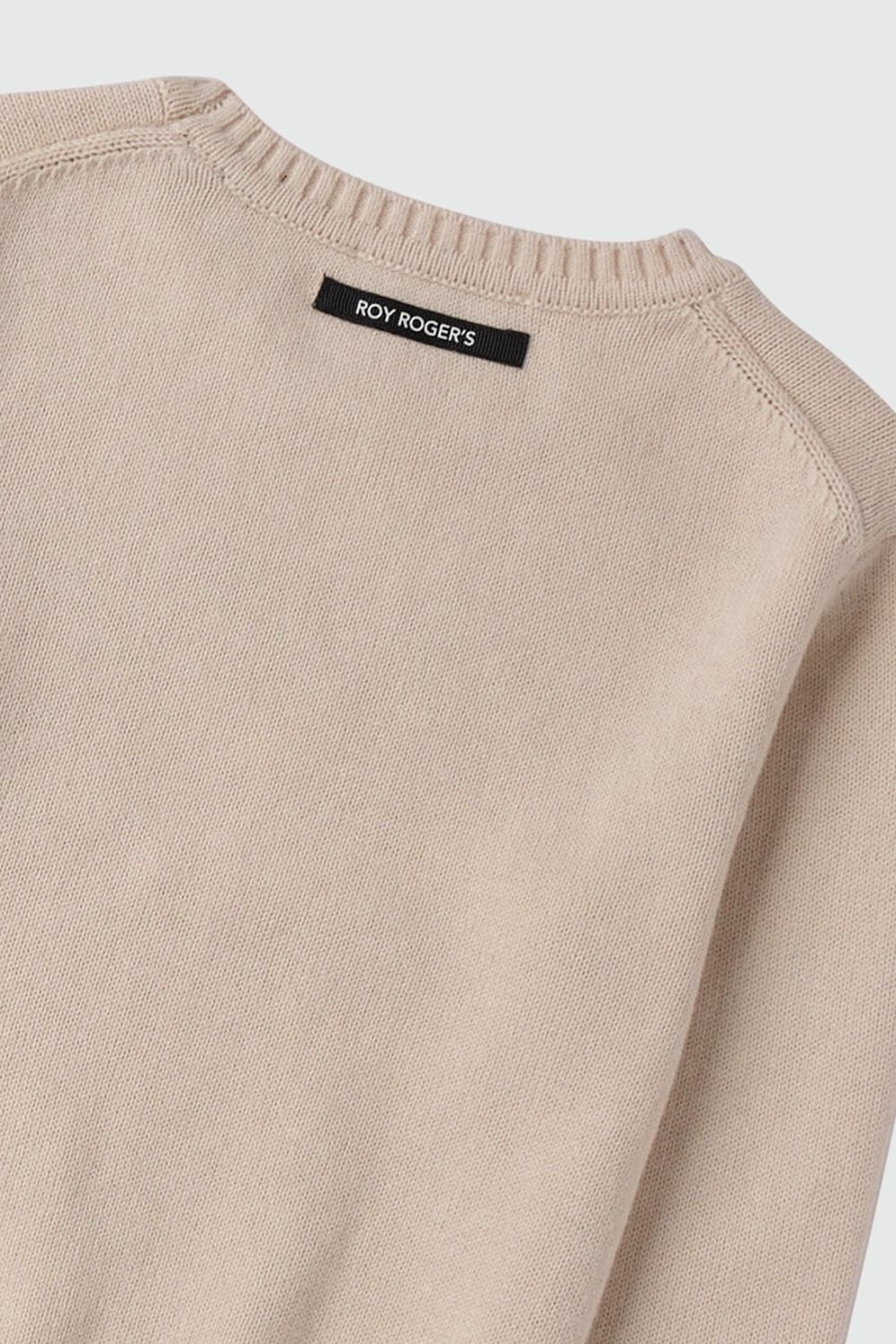 ROY ROGERS: PULLOVER CON LOGO IN COTONE E LANA