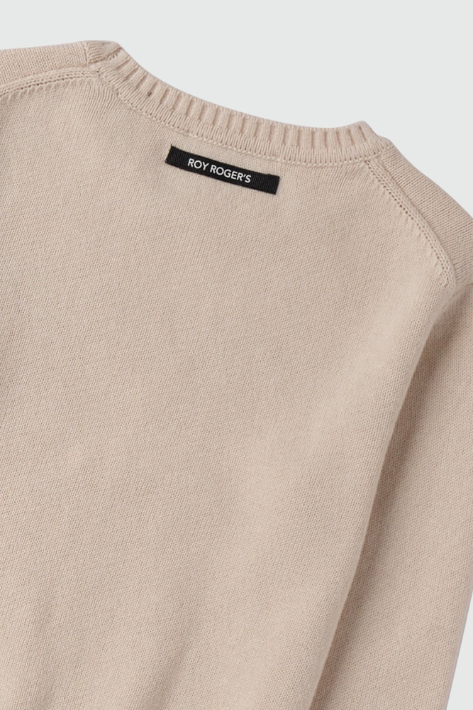 PULLOVER CON LOGO IN COTONE E LANA