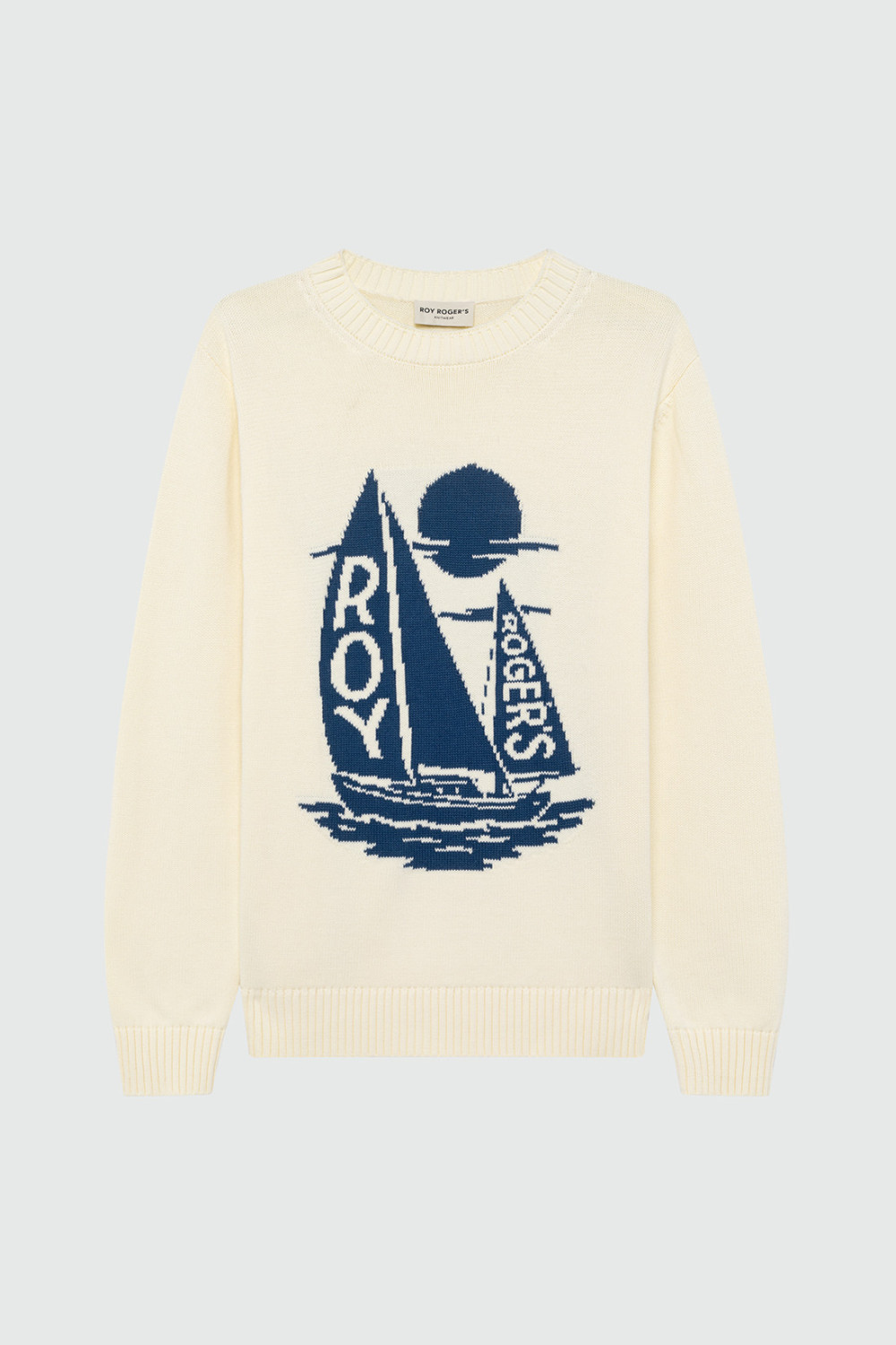 ROY ROGERS: PULLOVER IN COTONE CON RICAMO SAIL