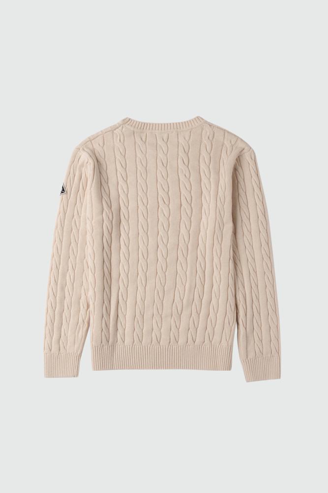 PULLOVER IN COTONE E LANA