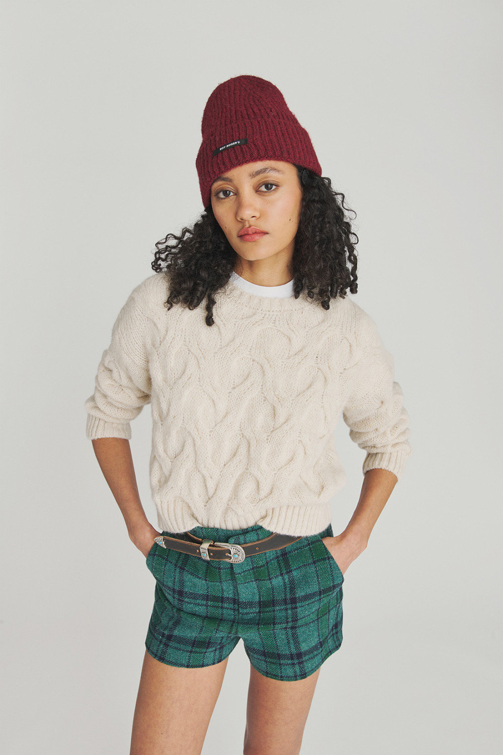 ROY ROGERS: PULLOVER MULTICABLE IN MISTO ALPACA