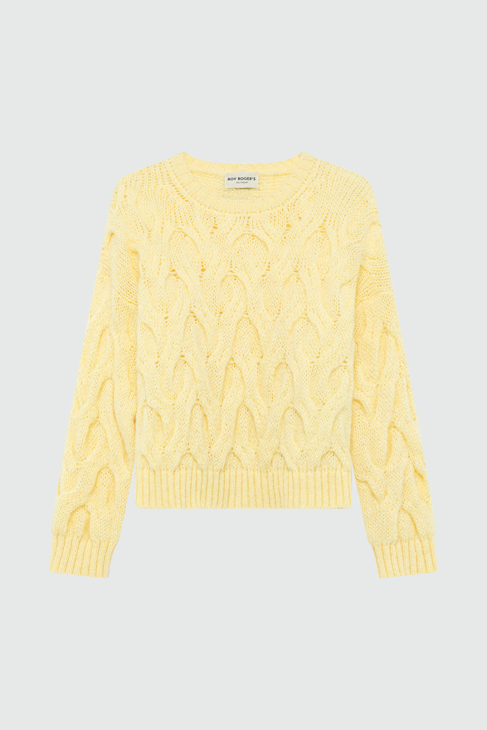 ROY ROGERS: MULTI-CABLE PULLOVER IN ALPACA BLEND