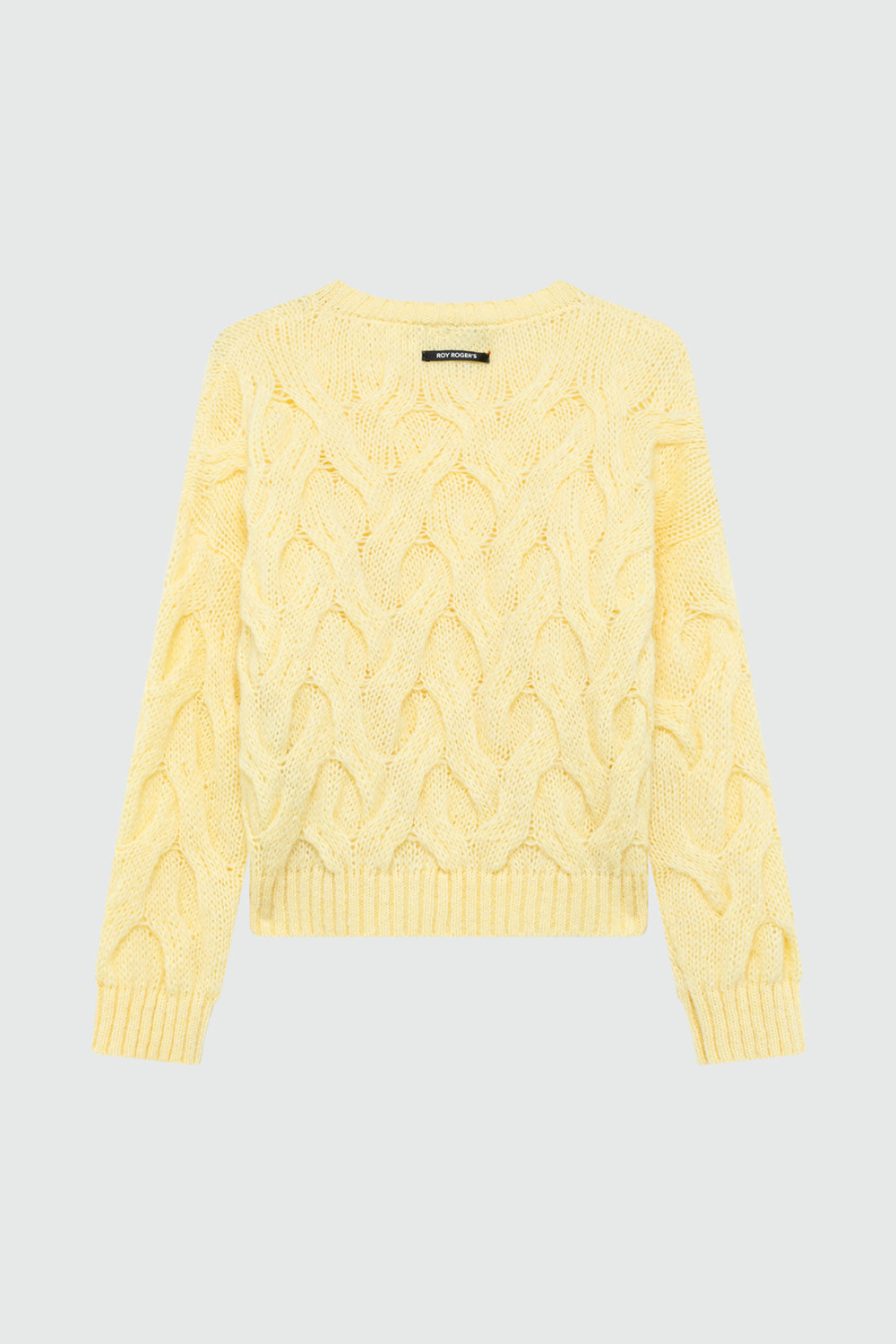 ROY ROGERS: MULTI-CABLE PULLOVER IN ALPACA BLEND