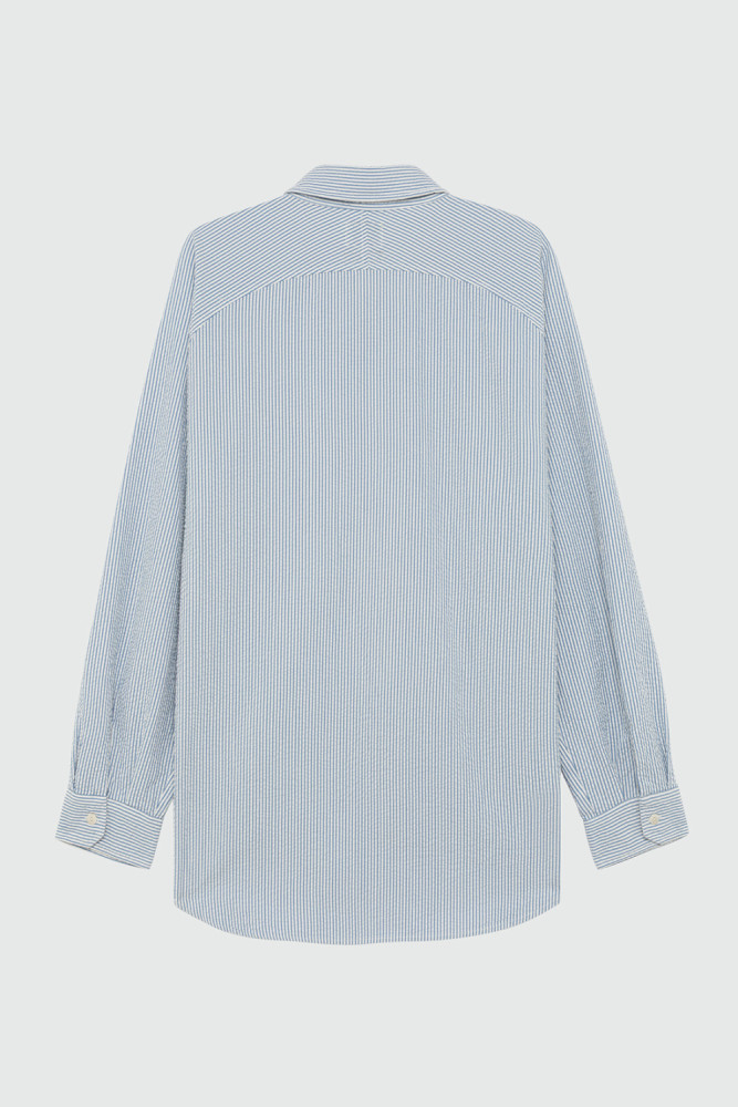ROY ROGER'S WORKWEAR x ENGINEERED GARMENTS - CAMICIA RAGLAN IN SEERSUCKER