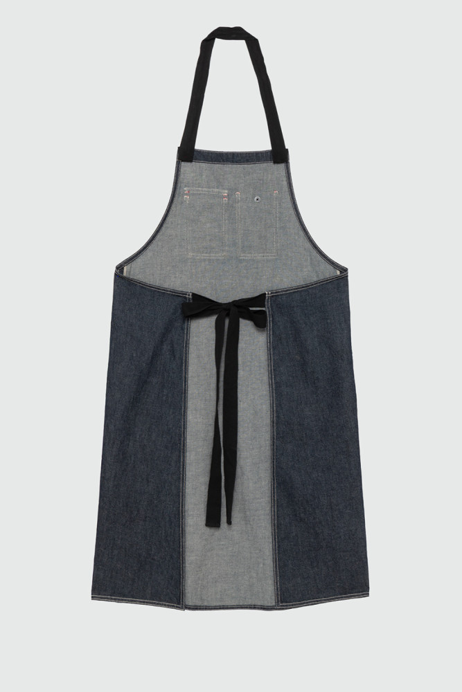 ROY ROGER'S WORKWEAR x ENGINEERED GARMENTS - GREMBIULE IN DENIM RINSE