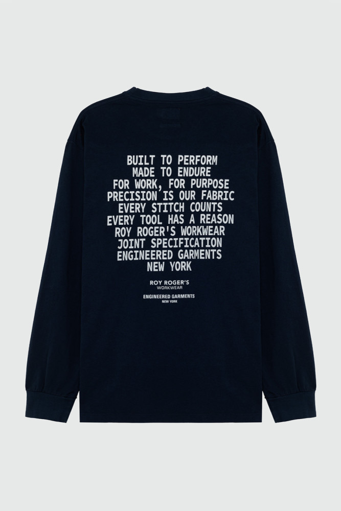ROY ROGER'S WORKWEAR x ENGINEERED GARMENTS - T-SHIRT L/S IN JERSEY