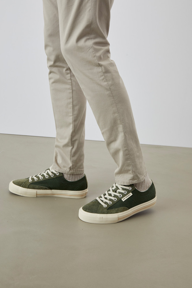 RECORD SNEAKERS IN CANVAS AND SUEDE