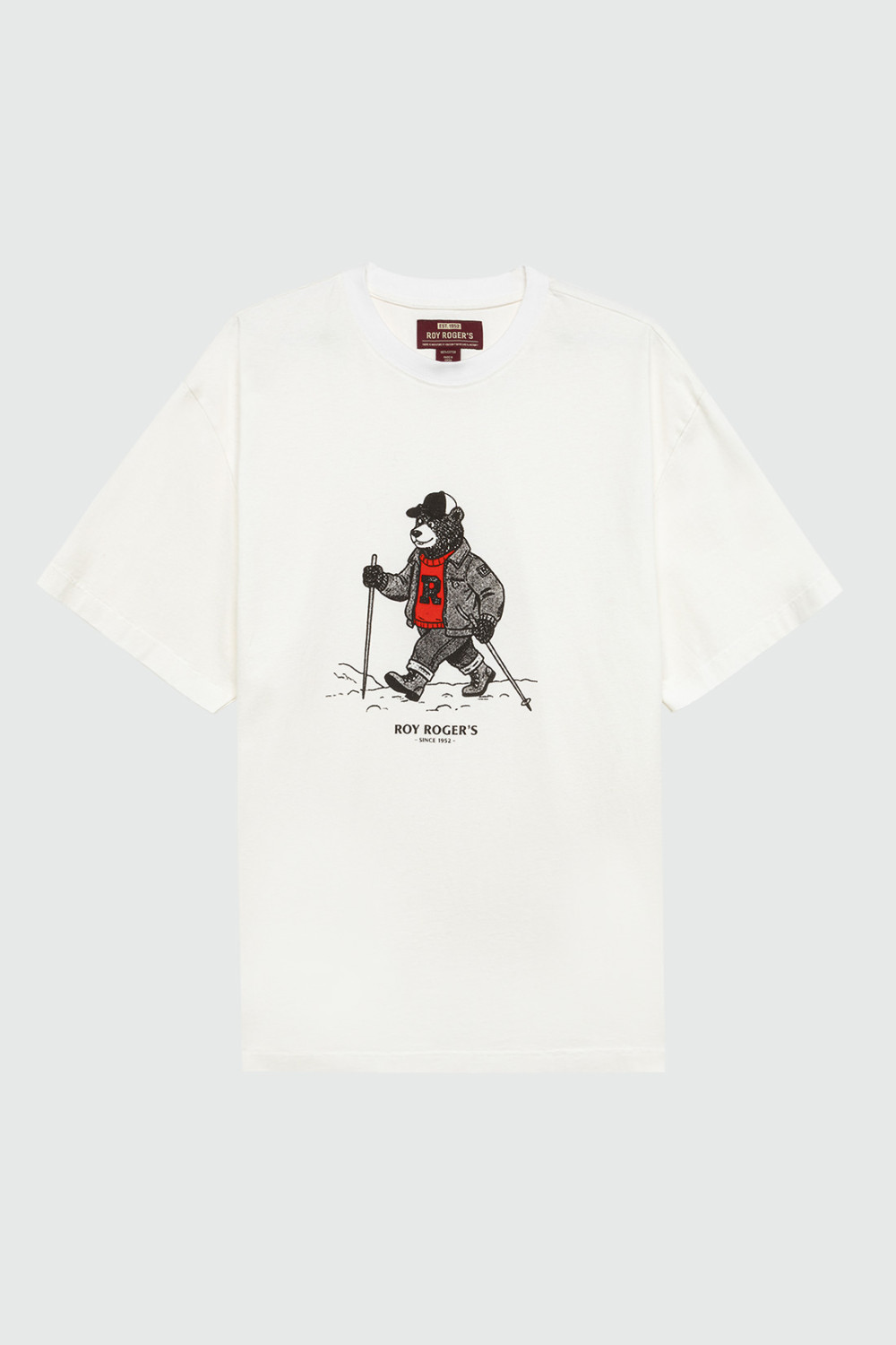ROY ROGERS: T-SHIRT WITH HIKING BEAR PRINT