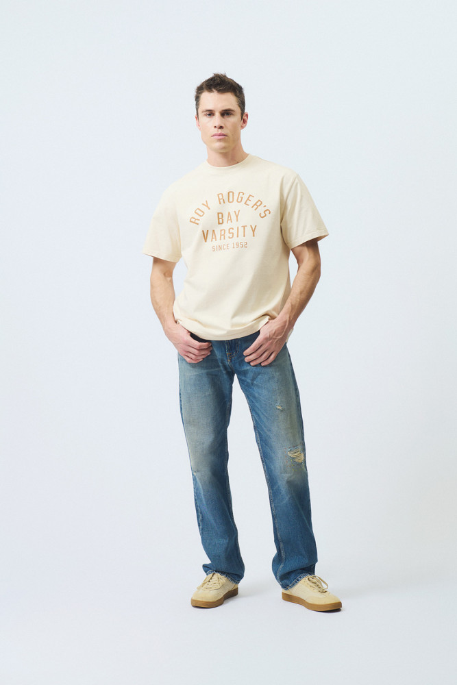 T-SHIRT IN JERSEY CON STAMPA BAY VARSITY