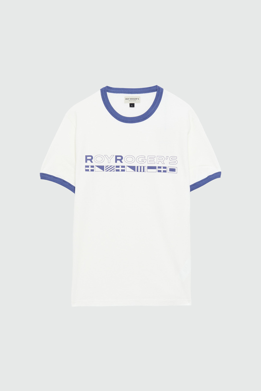 ROY ROGERS: T-SHIRT  IN JERSEY WITH NAUTIC FLAG PRINT