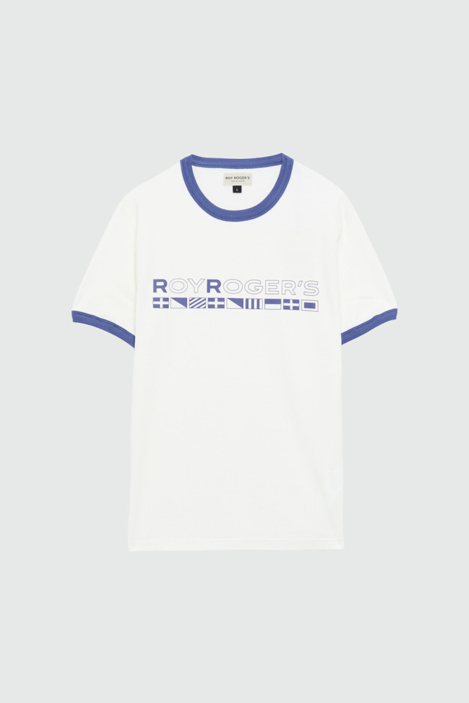T-SHIRT  IN JERSEY WITH NAUTIC FLAG PRINT