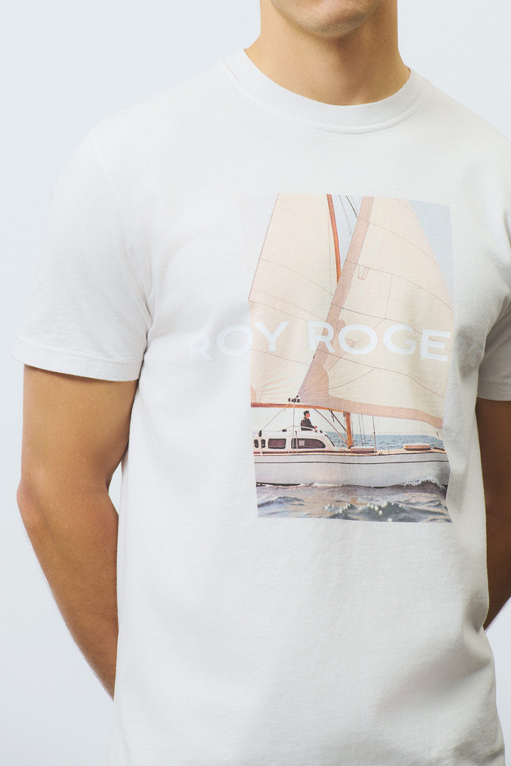 ROY ROGERS: T-SHIRT IN JERSEY CON STAMPA NAUTIC LIFE