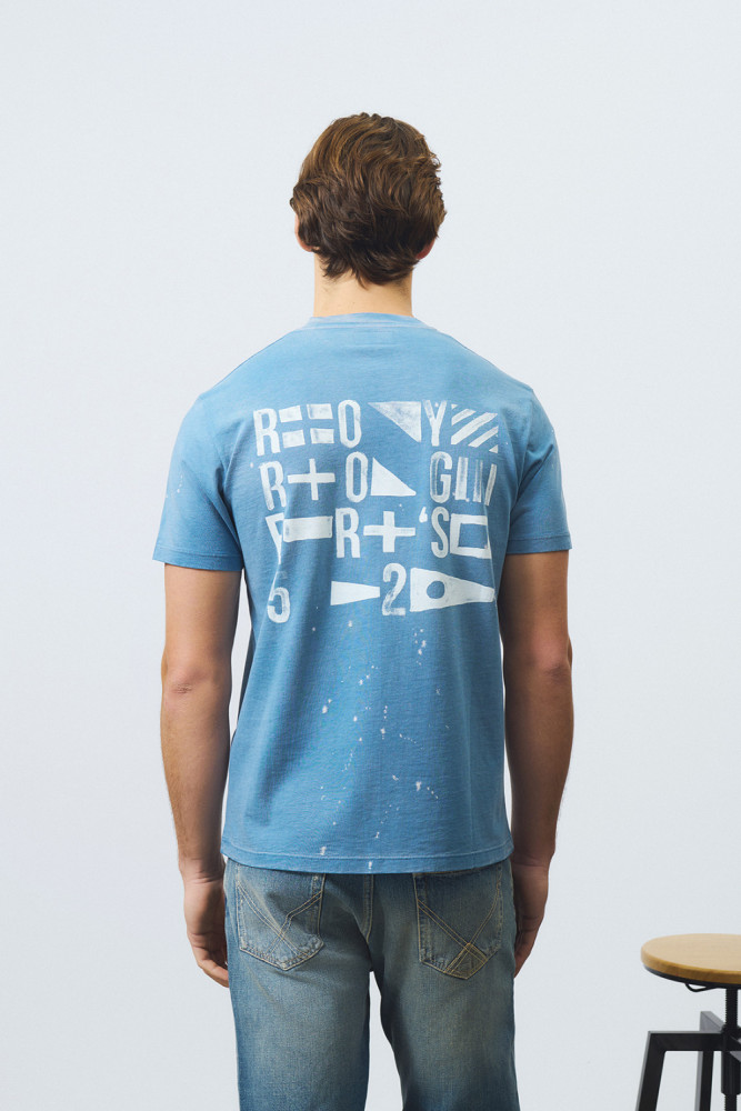 T-SHIRT IN JERSEY CON STAMPA ROY FLAG