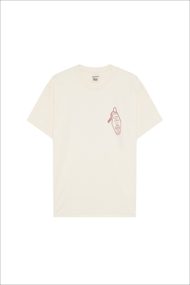 ROY ROGER'S X DAVE'S NY T-SHIRT WITH MOTEL KEY PRINT