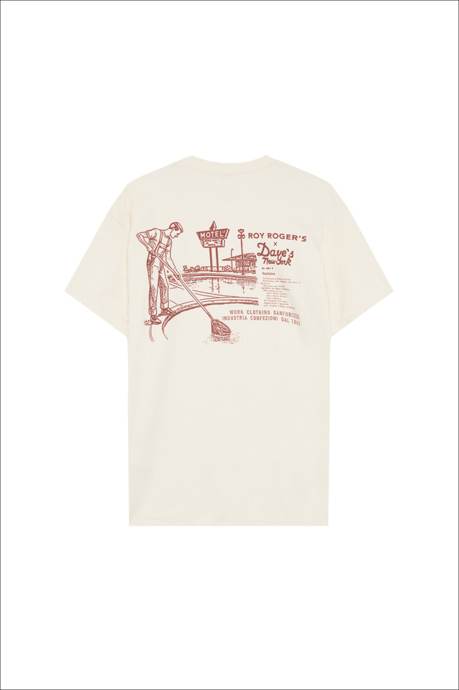 ROY ROGER'S X DAVE'S NY T-SHIRT WITH MOTEL KEY PRINT