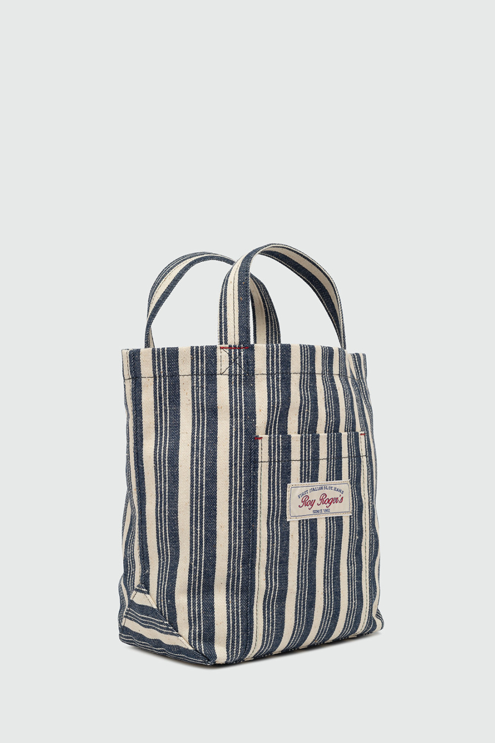 ROY ROGERS: MIGNON TOTE BAG IN STRIPED CANVAS