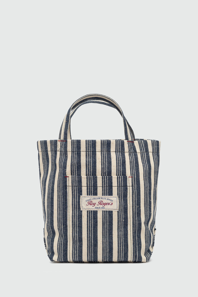 MIGNON TOTE BAG IN STRIPED CANVAS