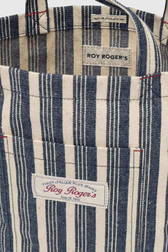 MIGNON TOTE BAG IN STRIPED CANVAS