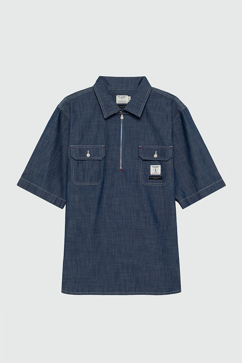 ROY ROGER'S WORKWEAR x ENGINEERED GARMENTS - CAMICIA SPINNAKER IN CHAMBRAY